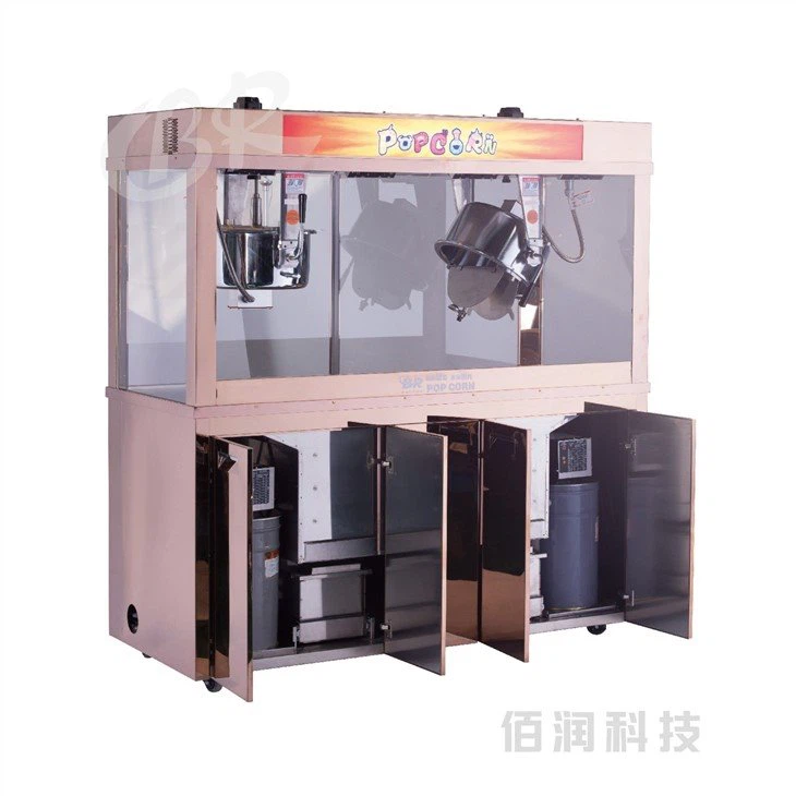 Double kettles popcorn machine